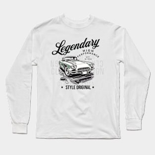Print Design Classic car, automobile original style retro, vintage Long Sleeve T-Shirt
